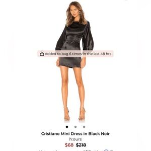 Cristiano Mini Dress in Black by h:ours